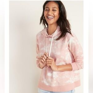 Old Navy Relaxed Fit Tie-dye Pink Cozy Hoodie Boho Festival Women’s Large